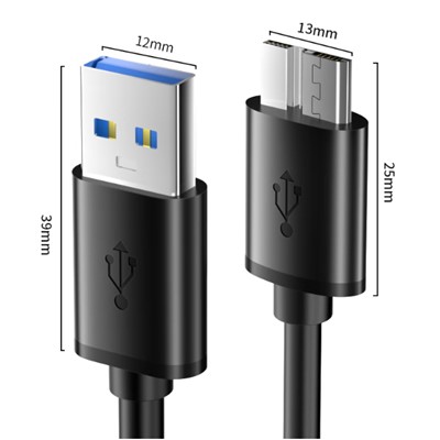 飚王/SSK UC1002 数据线  移动硬盘数据连接线 Micro USB3.0-USB-A 高速传输 40cm